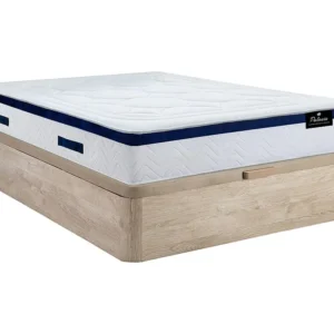 Conjunto 140x190 cm sommier espaço autêntico claro + colchão molas ensacadas MARQUIS