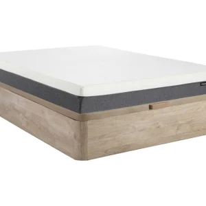 Conjunto 160x200 cm sommier + colchão espuma HD 7 zonas memória capa removível KELIH YSMÉE