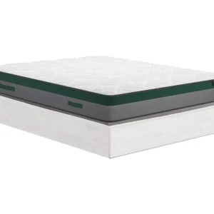 Conjunto 160x200 cm sommier com arrumação e gaveta + colchão de molas - PRESTIGE de YSMÉE