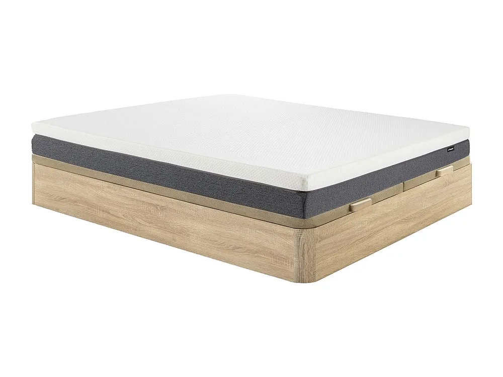 Conjunto 180x200 cm sommier + colchão espuma HD 7 zonas memória capa removível RIAU YSMÉE