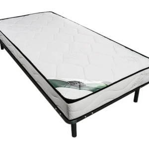 Conjunto 90x190 cm estrado de ripas + colchão espuma e tecido de bambu KANANI de NATUREA
