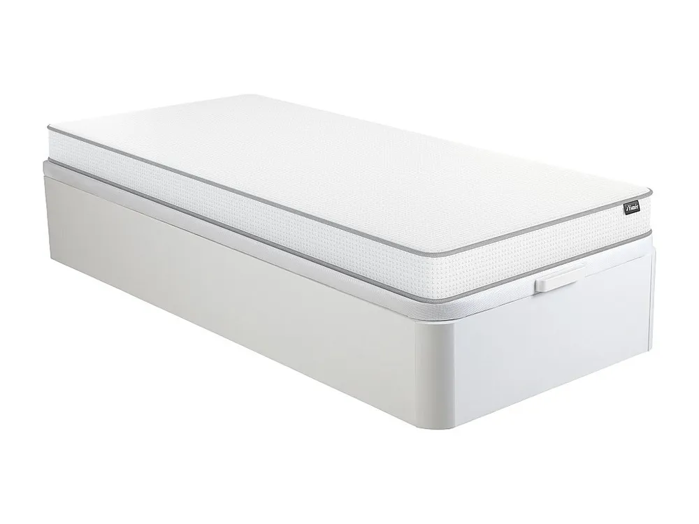 Conjunto 90x190 sommier arrumação branco + colchão espuma esp. 12 cm ASTYANAX II de YSMÉE