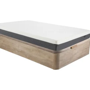 Conjunto 90x190 cm sommier + colchão espuma HD 7 zonas memória capa removível KELIH YSMÉE