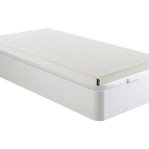 Conjunto 90x190cm sommier arrumação branco colchão capa removível E. 9cm OCHI YSMÉE