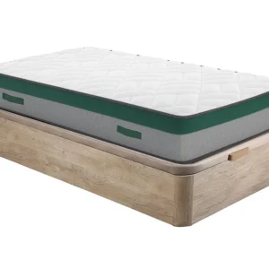 Conjunto artigos cama 90x190cm sommier arrum. HESTIA espontâneo claro colchão molas ensacadas