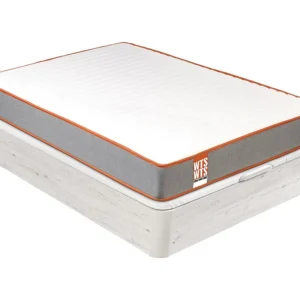 Conjunto de colchão de molas Funk e sommier com arrumação glaciar, 135x190cm. Montagem Gratuita