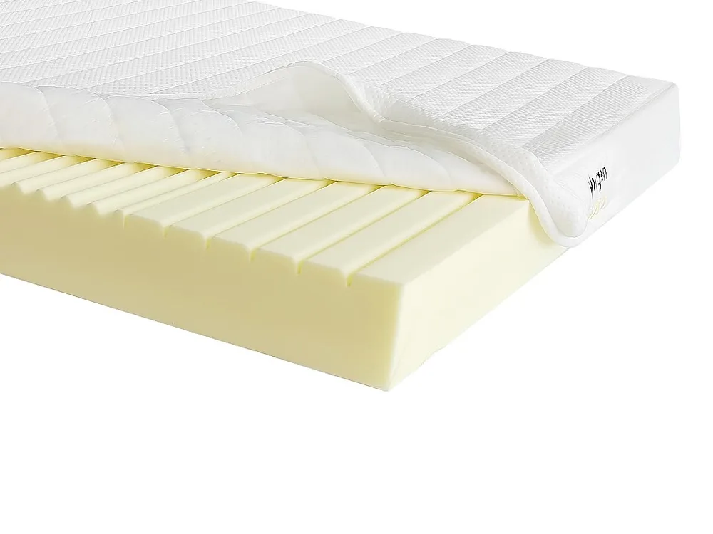 Conjunto sommier arrumação branco + colchão espuma 140x190 cm STELO de MORGENGOLD