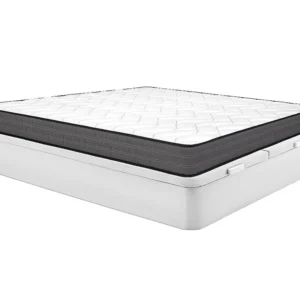 Conjunto sommier arrumação branco + colchão molas 180x200 cm AMBRACIE de YSMÉE