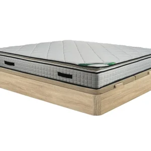 Conjunto sommier arrumação e colchão espuma e cotim bambu 180x200 cm ADANA da NATUREA