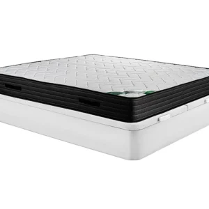 Conjunto sommier arrumação colchão espuma cotim bambu 180x200 cm BERENDI da NATUREA