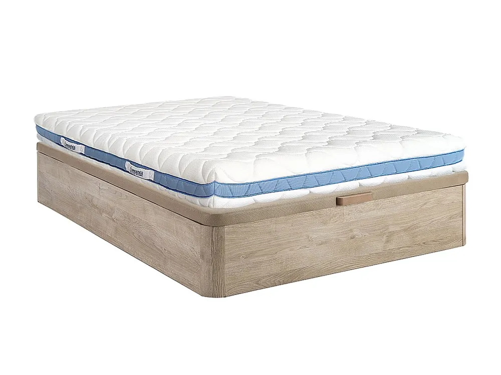 Conjunto sommier arrumação + colchão espuma memória forma 140x190 cm AIRMEMORY da DREAMEA