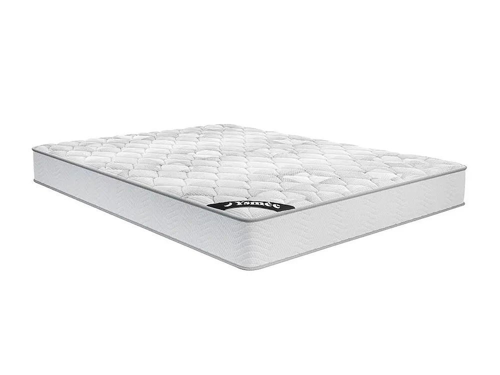 Conjunto sommier com arrumação branco + colchão de molas 160x200 cm SONGE de YSMÉE
