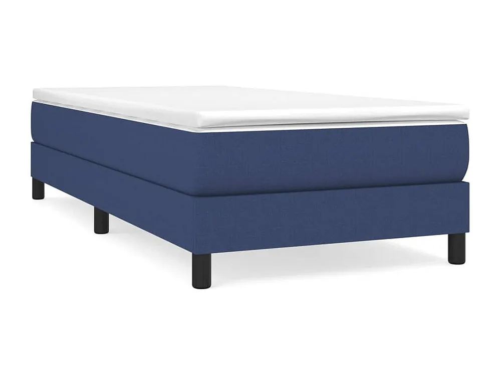 Estrutura de cama com molas 90x190 cm tecido azul
