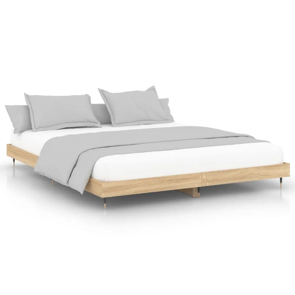 Estrutura cama sem colchão 180x200cm carvalho sonoma