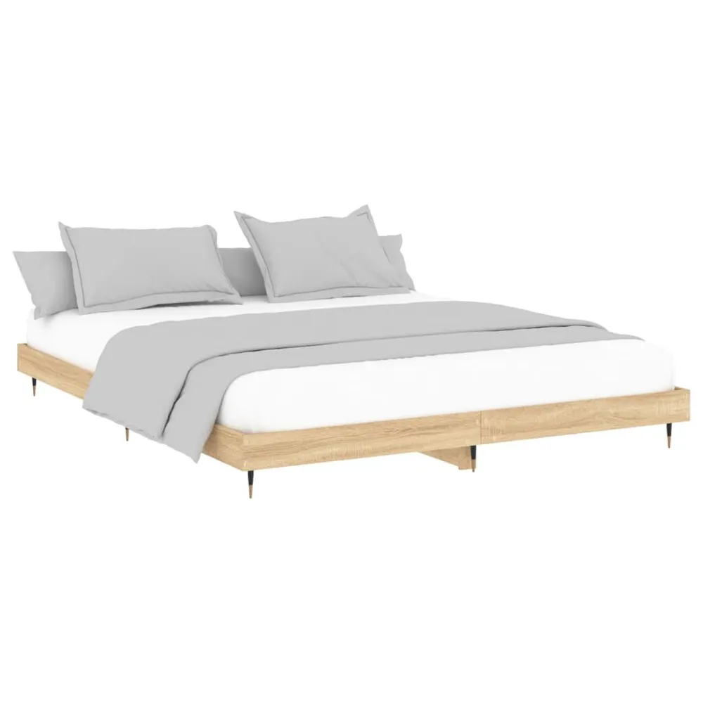 Estrutura cama sem colchão 180x200cm carvalho sonoma