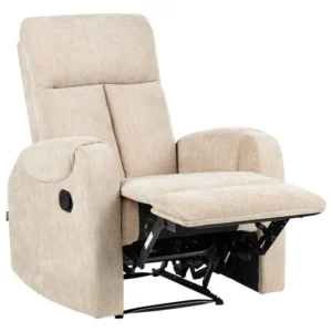 Recliner Chair SOMERO Fabric Bege claro