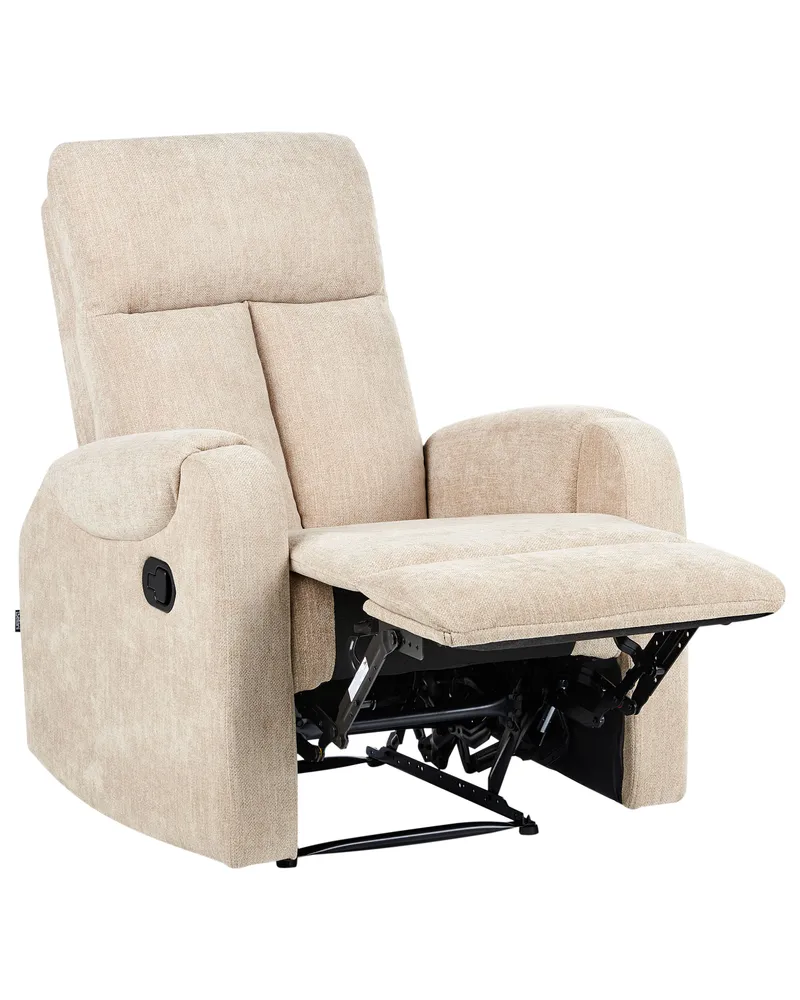 Recliner Chair SOMERO Fabric Bege claro