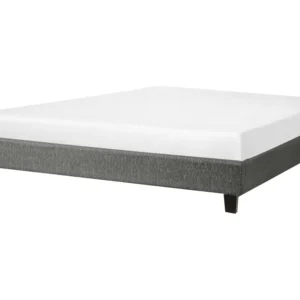 Sommier de casal em tecido cinzento 180 x 200 cm ROANNE