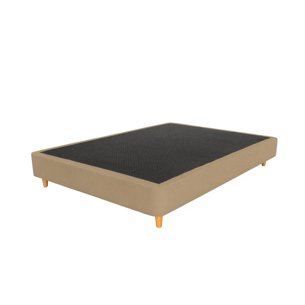Sommier Dreamura Nara Taupe 190x140 Pés Cónicos Madeira Clara