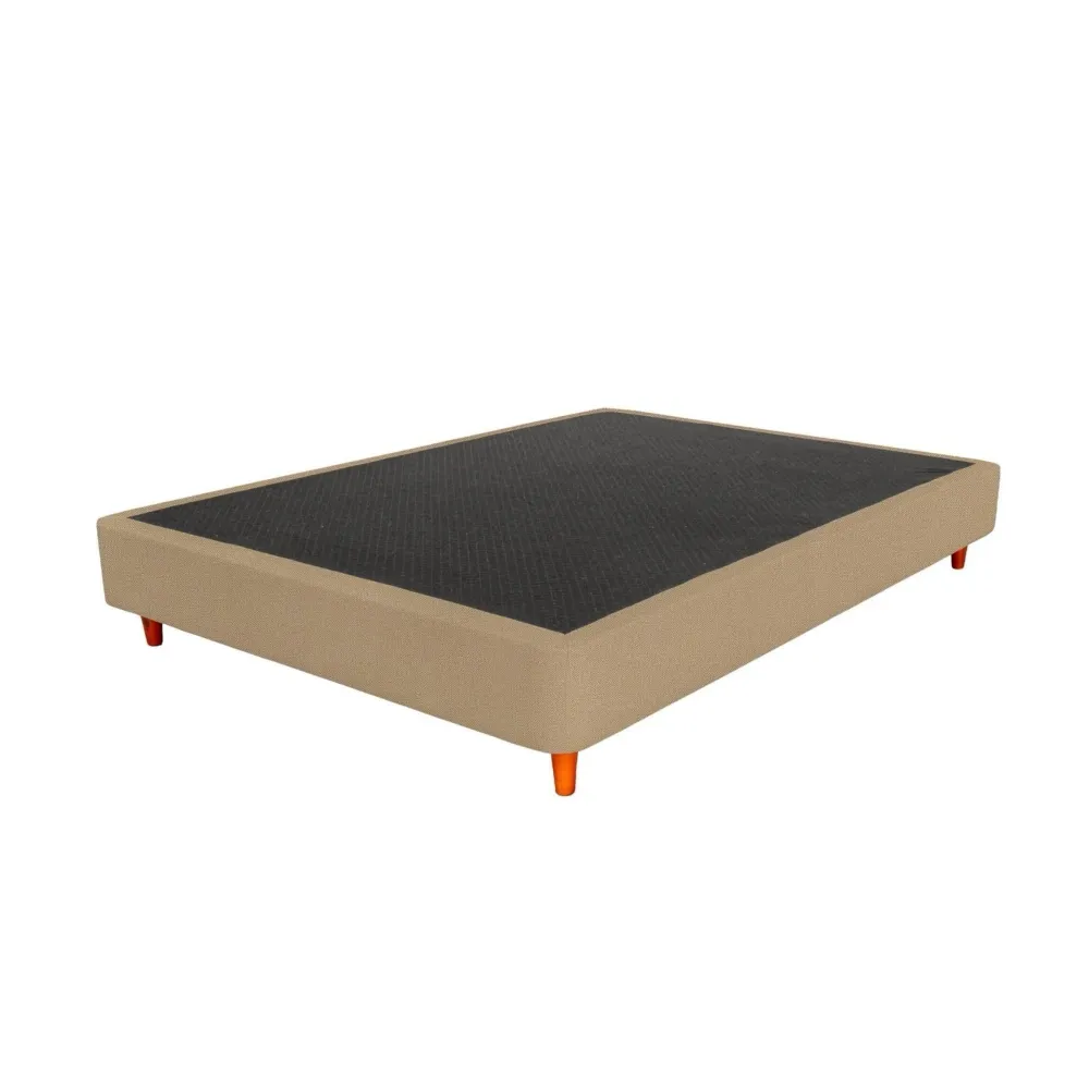 Sommier Dreamura Nara Taupe 200x90 Pés Cónicos Madeira Verniz
