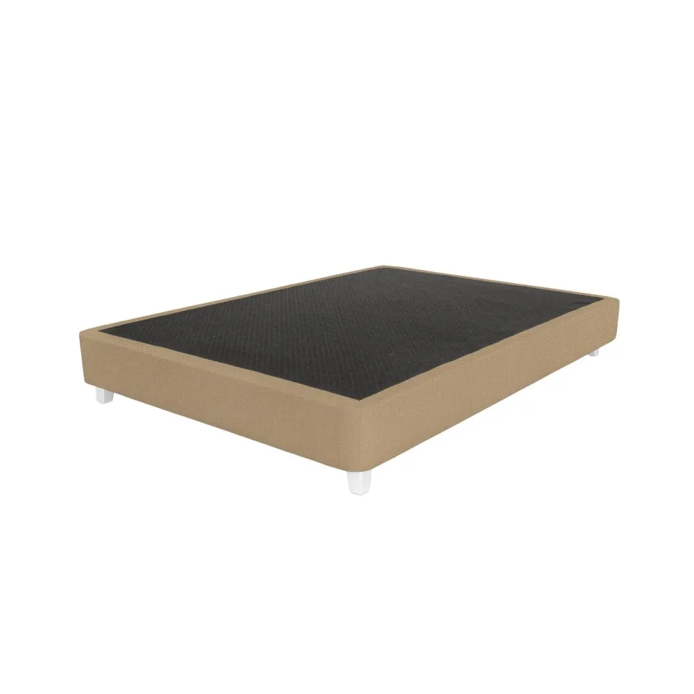 Sommier Dreamura Nara Taupe 200x90 Pés Retangulares Brancos