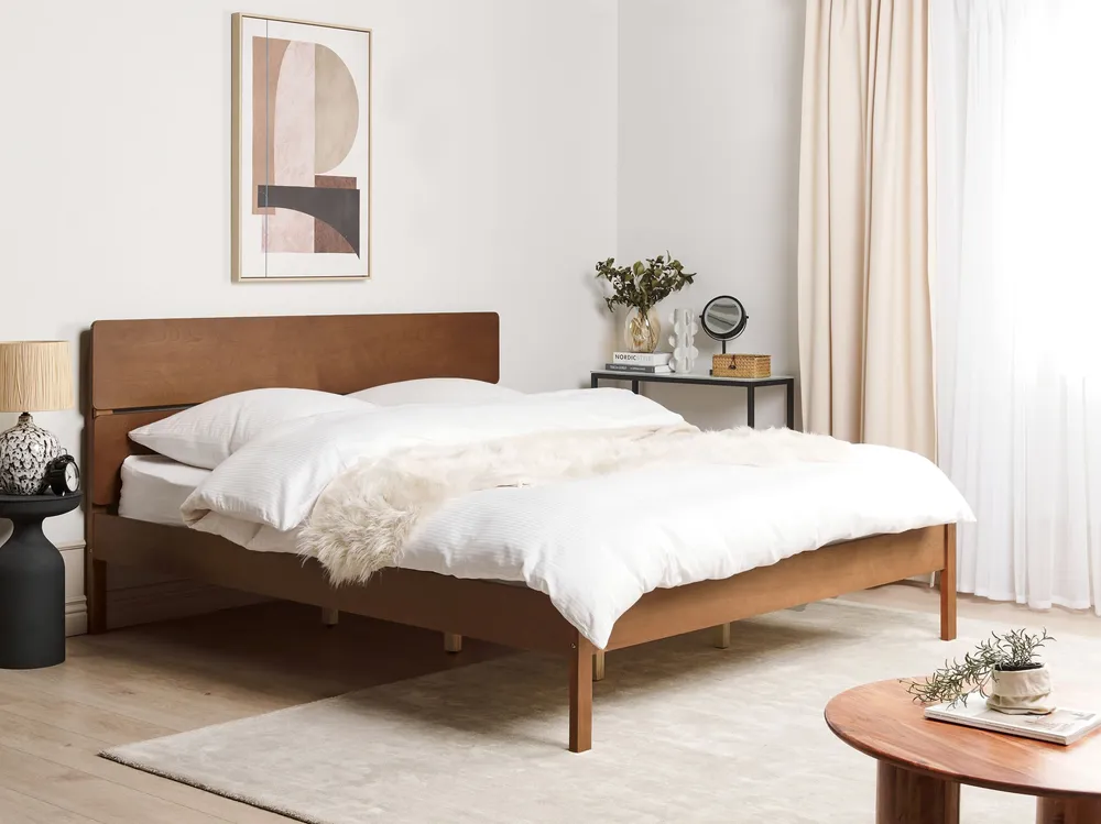 Wooden EU Super King Size Bed Light BOISSET