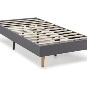 Base estofada Aura 90x190 cm Cinza Fosco