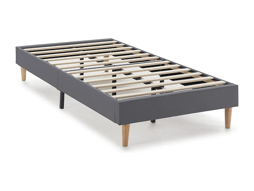 Base estofada Aura 90x190 cm Cinza Fosco