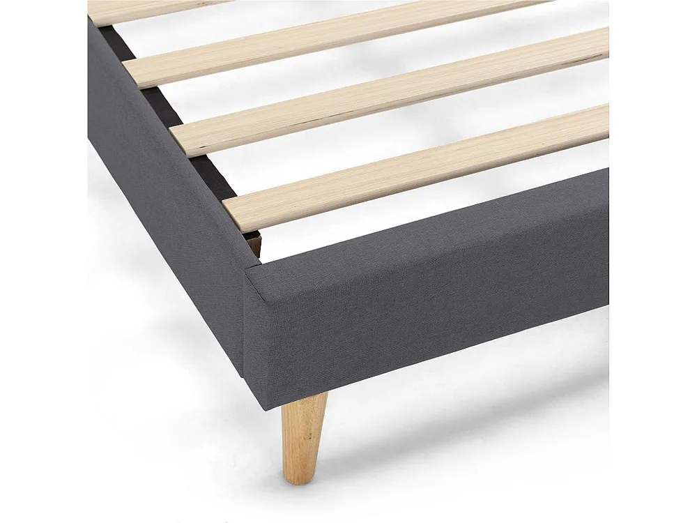 Base estofada Aura 90x190 cm Cinza Fosco