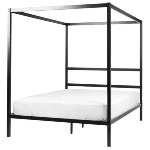 Cama de dossel em metálico preto 140 x 200 cm LESTARDS