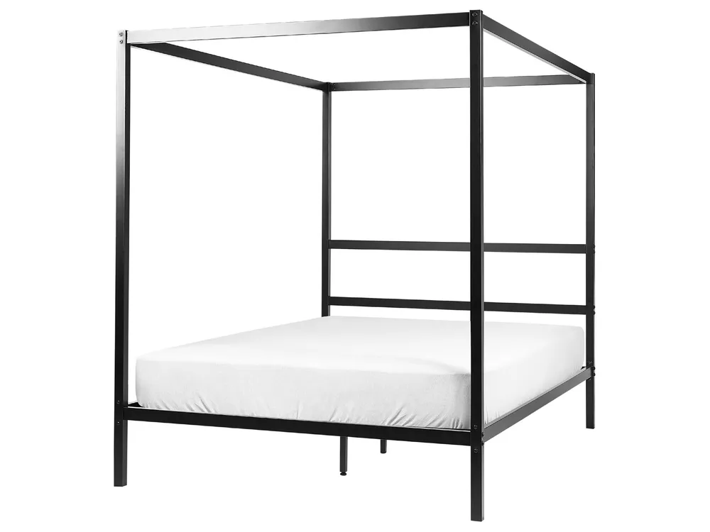 Cama de dossel em metálico preto 140 x 200 cm LESTARDS