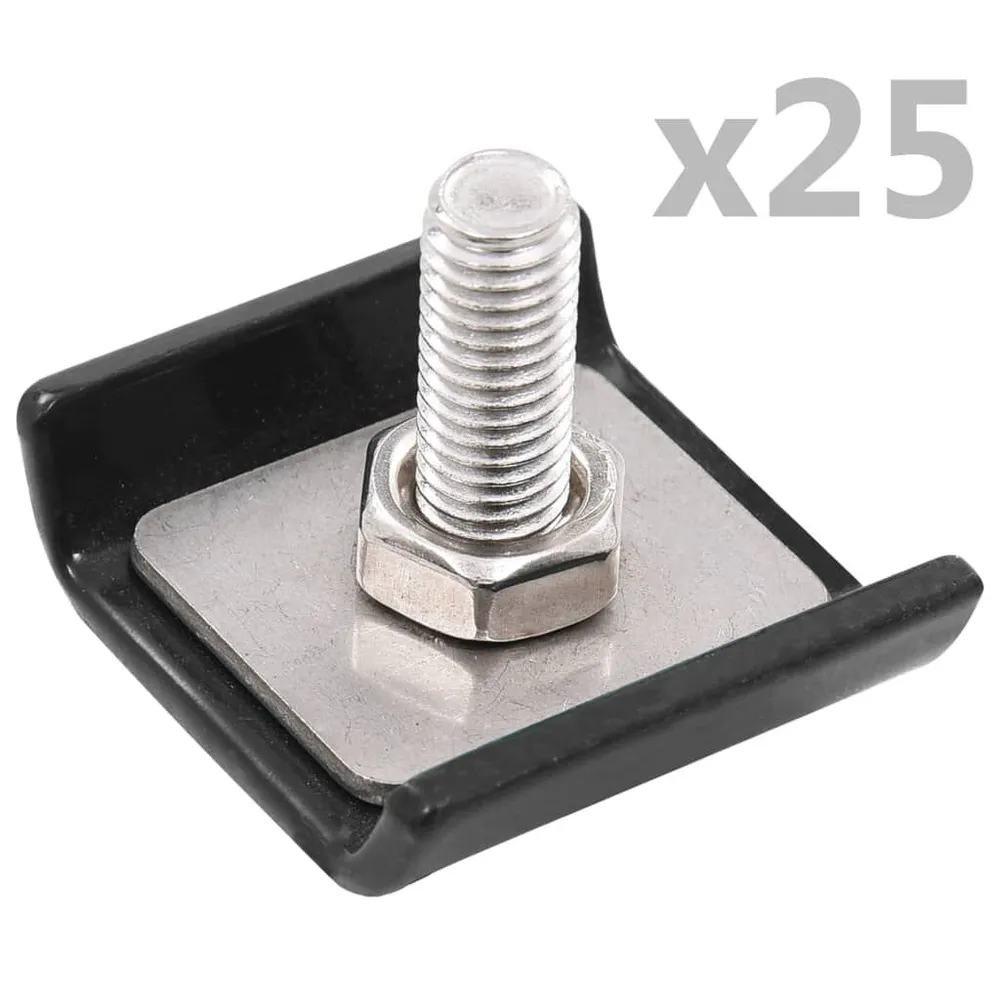 Conector de redes de vedação 25 conjuntos antracite Resistente à Ferrugem