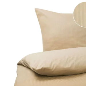 Conjunto de capas de edredão em algodão acetinado creme 220 x 240 cm AVONDALE - Impermeável