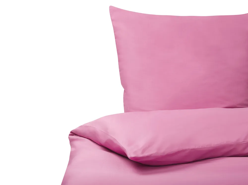 Conjunto de capas de edredão em algodão acetinado rosa 155 x 220 cm HARMONRIDGE - Impermeável