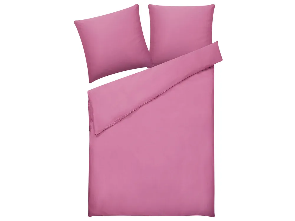 Conjunto de capas de edredão em algodão acetinado rosa 155 x 220 cm HARMONRIDGE - Impermeável