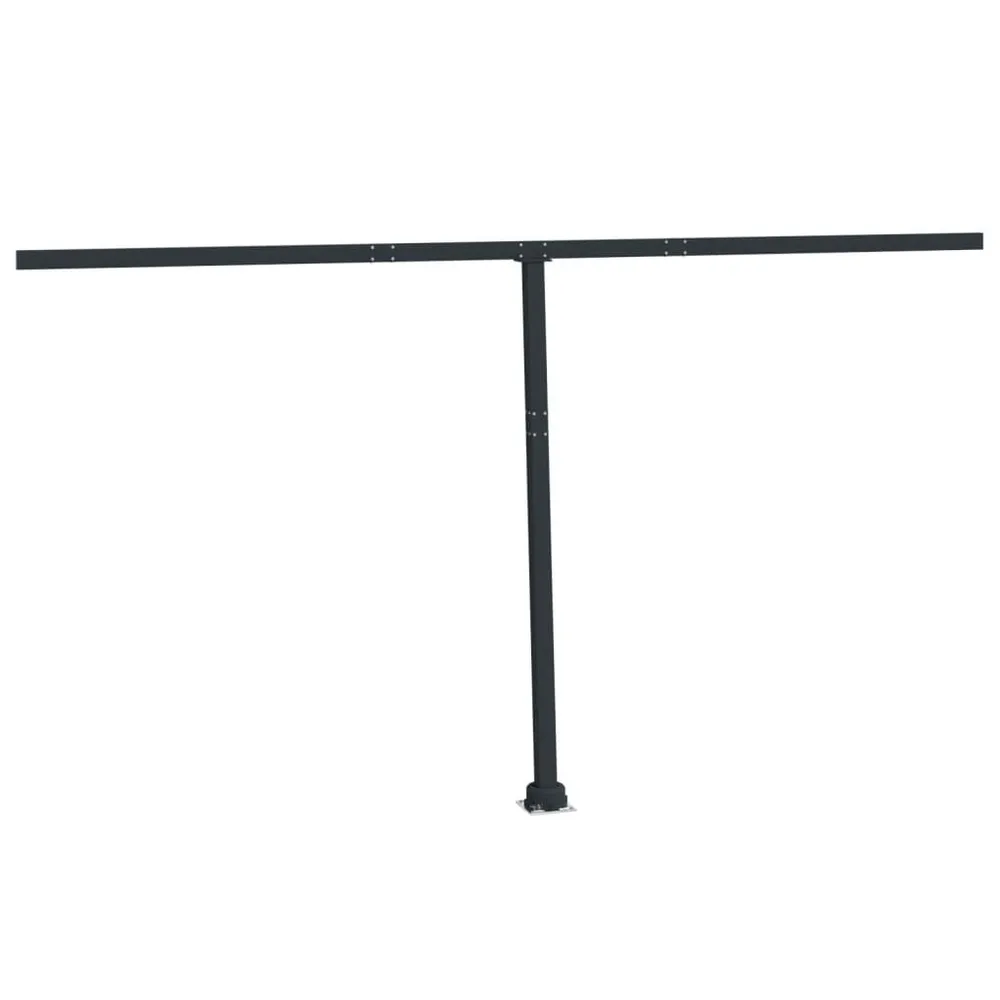 Conjunto de postes para toldo 450x245 cm ferro antracite Compatível com Trilho IKEA