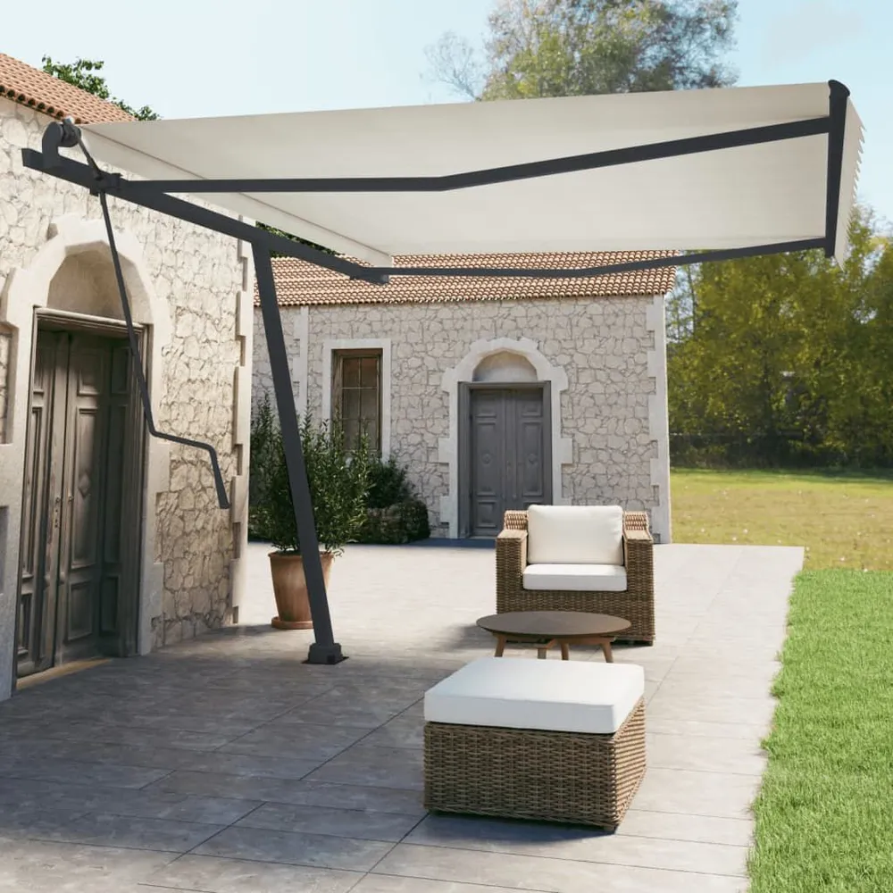 Conjunto de postes para toldo 450x245 cm ferro antracite Compatível com Trilho IKEA