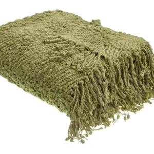 Blanket VELLA Cotton 150 x 200 cm Olive Verde