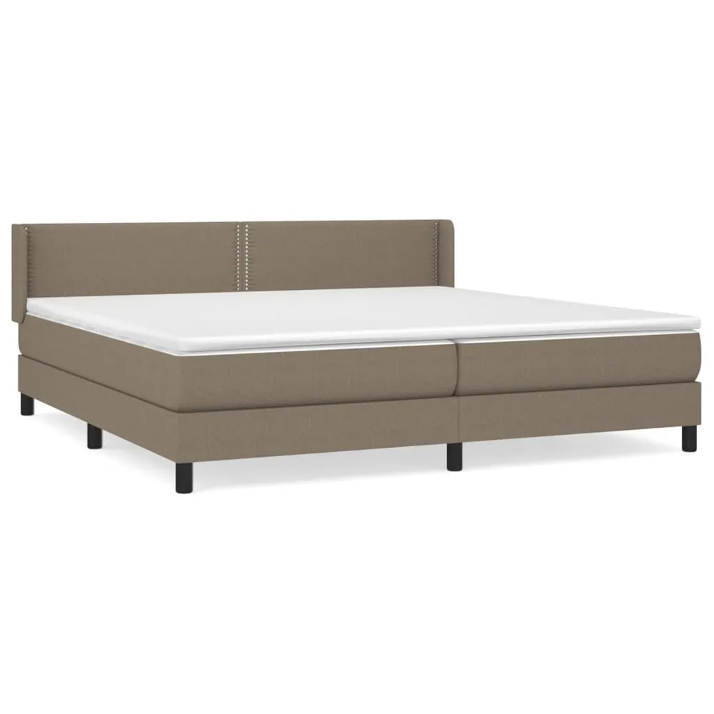 Cama com molasemcolchão 200x200 cm tecido castanho-acinzentado - 200 Fios