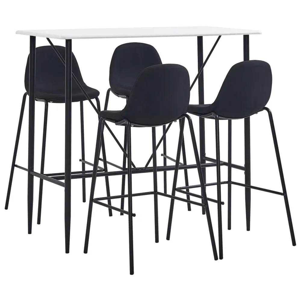 5 pcs conjunto de bar tecido preto Design Moderno