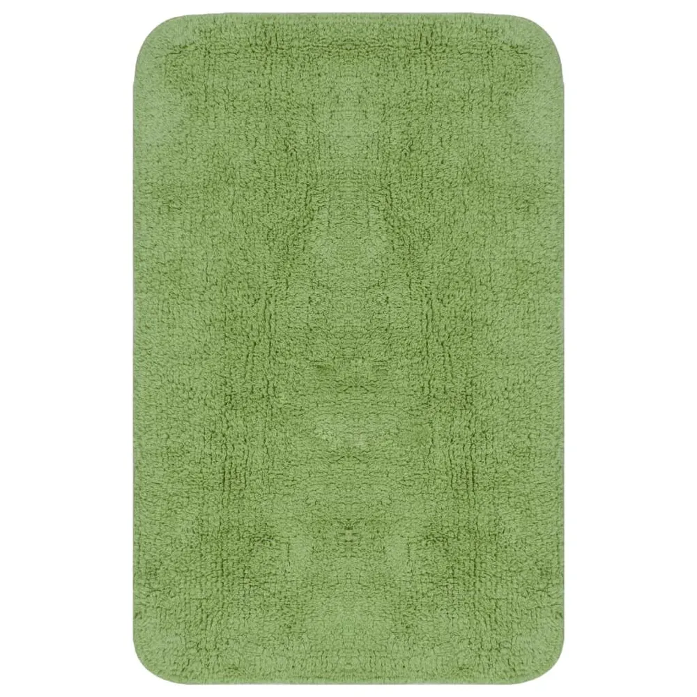Tapete de Sala Felpudo Conjunto tapetes de casa de banho 2 pcs tecido verde