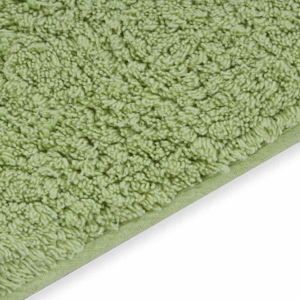 Tapete de Sala Felpudo Conjunto tapetes de casa de banho 2 pcs tecido verde