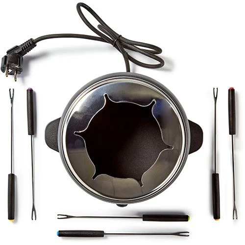 Conjunto de Fondue Nedis para 6 Pessoas - Preto para Uso Geral