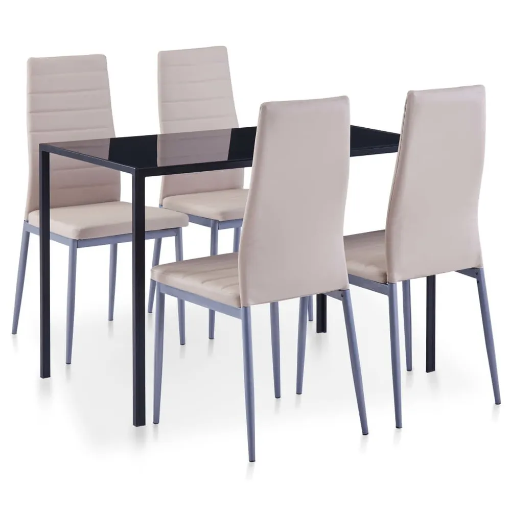 Madeira Maciç Conjunto de jantar 5 pcs cappuccino