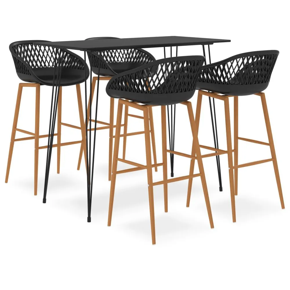 5 pcs conjunto de bar preto com Garantia Estendida