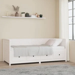 Coleção de Cama Temática Sofá-cama 80x200 cm madeira de pinho maciç branco