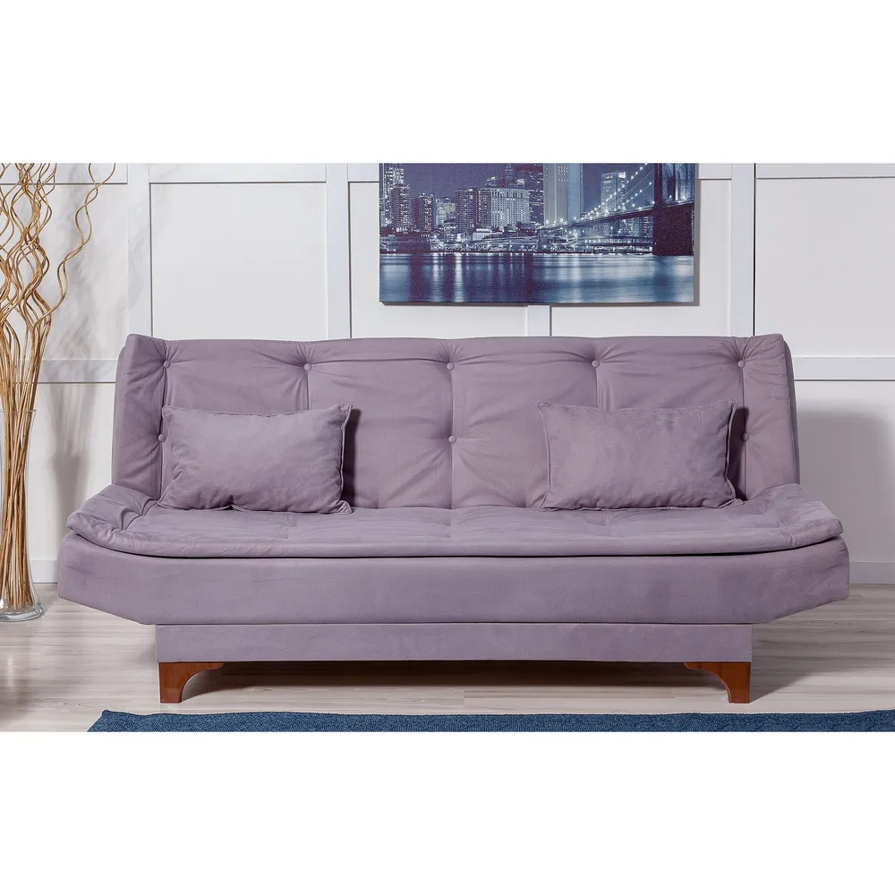 Coleção Completa de Cama Conjunto Poltrona e Sofá-Cama 2 Lugares Lefkada Tecido Antracite