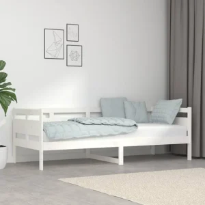 Coleção Completa de Cama Sofá-cama 80x200 cm madeira de pinho maciç branco