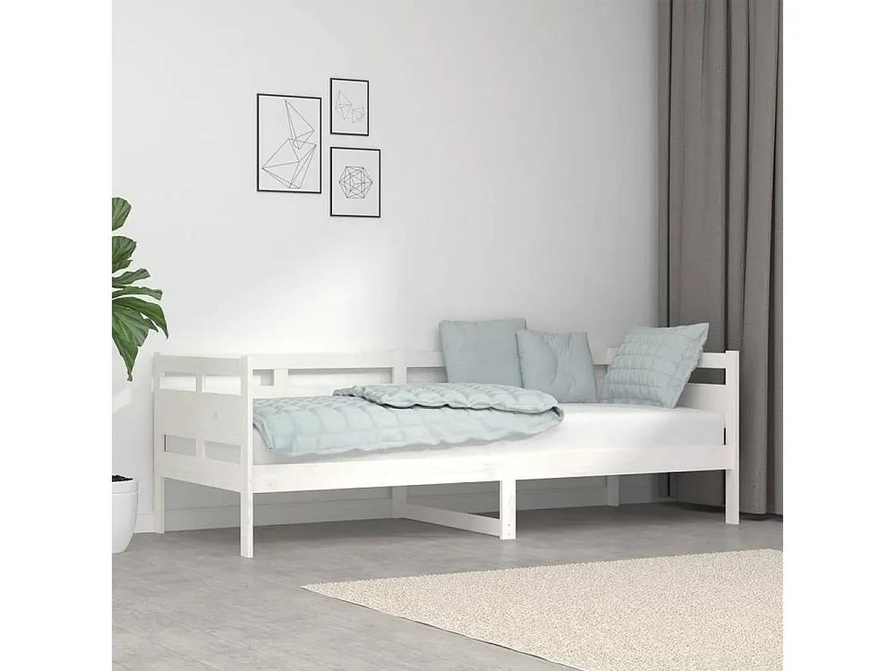 Coleção Completa de Cama Sofá-cama 80x200 cm madeira de pinho maciç branco