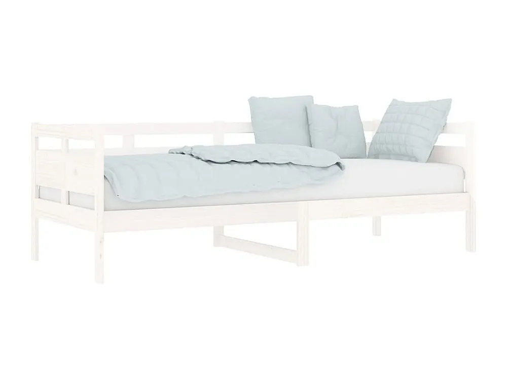 Coleção Completa de Cama Sofá-cama 80x200 cm madeira de pinho maciç branco